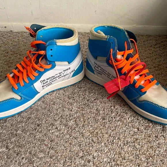 Off-White x Air Jordan 1 Retro High size 13 no box use Size 13 - Jordan 1 Retro OG x Off-White High UNC | eBay main image 4